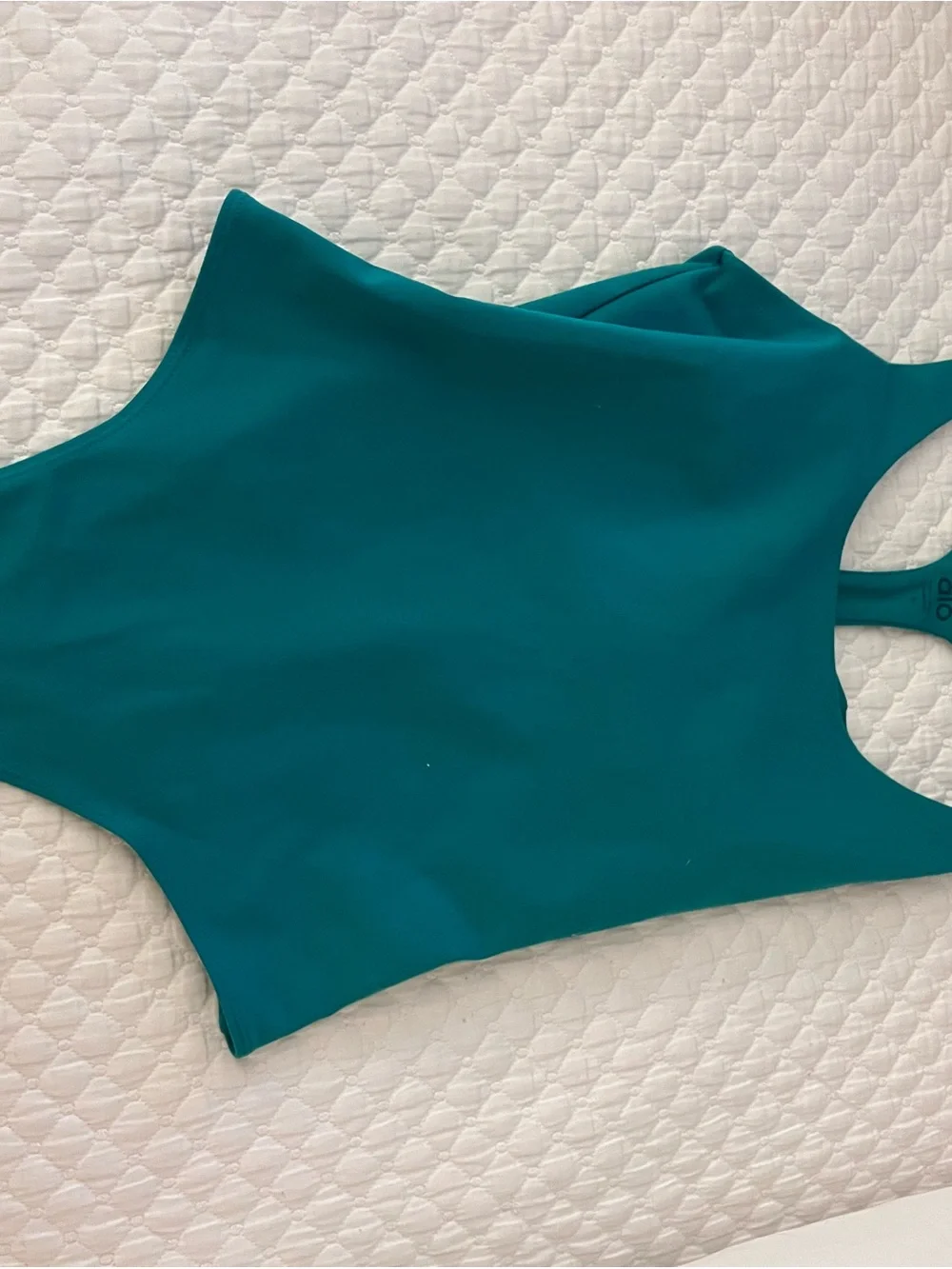 ALO Yoga Green Scoop Neck Bodysuit